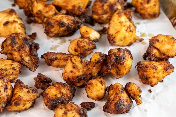 air fryer chicken bites {without breading} 2